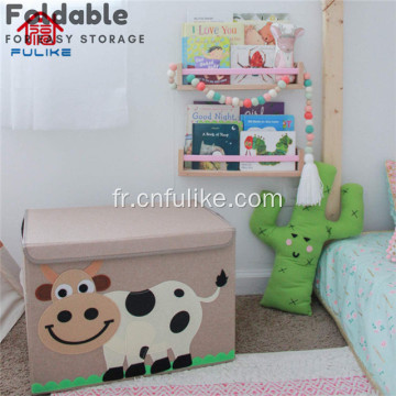 Boîtes de rangement pour jouets en toile pliables avec couvercles